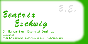 beatrix eschwig business card